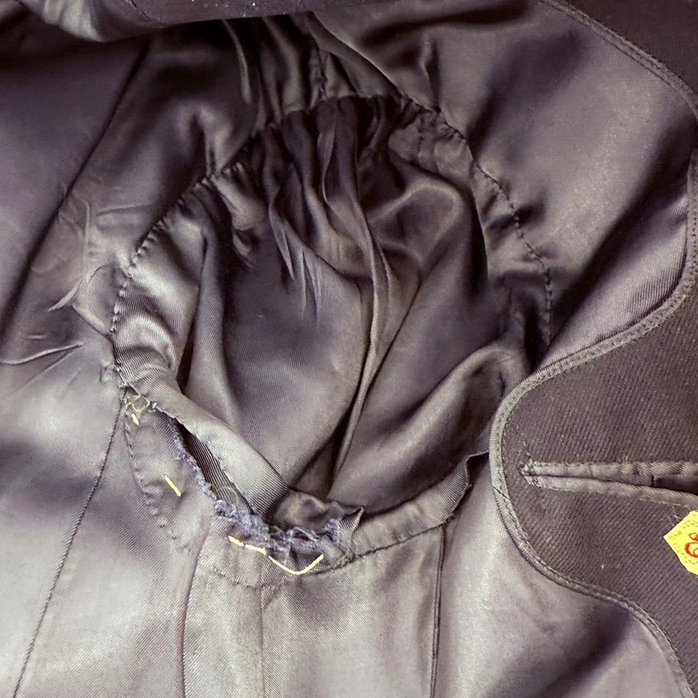 Vintage Kumar High Class Tailor Men's Dark Navy Overcoat Ed Bespoke‎ *read*